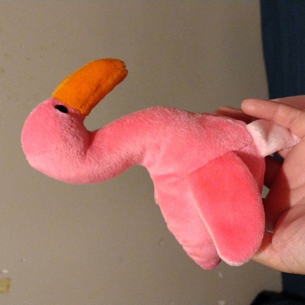 Pink Flamingo Beanie Baby Plushie - Picture 4 of 8